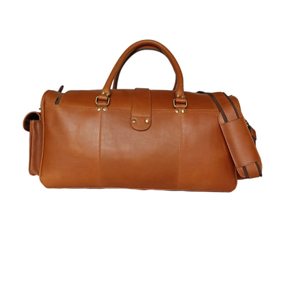 Braune Leder-Wochenendtasche