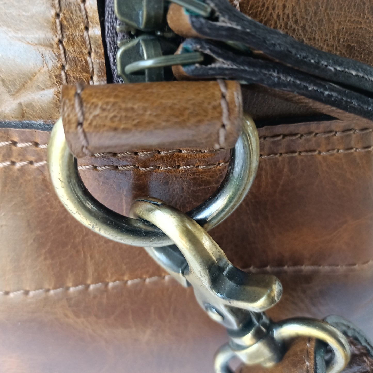 Glanzende Hunter Leren Dames Mini Reistas