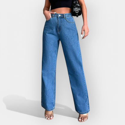 High-Waist Jeans mit weitem Schnitt