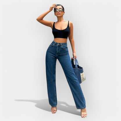 High-Waist Jeans mit weitem Schnitt