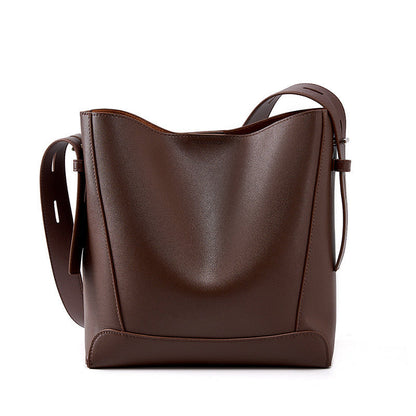 Echte Leder Crossbody & Schulter Übergroße Bucket Bag