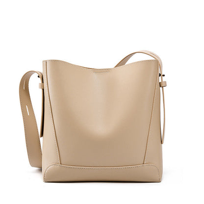 Echte Leder Crossbody- & Schulter-Übergröße Eimer Tasche