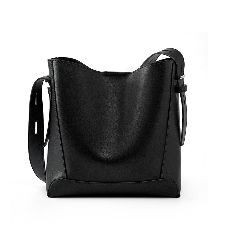 Echte Leder Crossbody- & Schulter-Übergröße Eimer Tasche