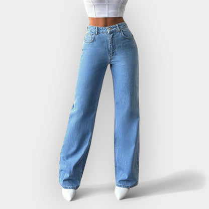 High-Waist Jeans mit weitem Schnitt