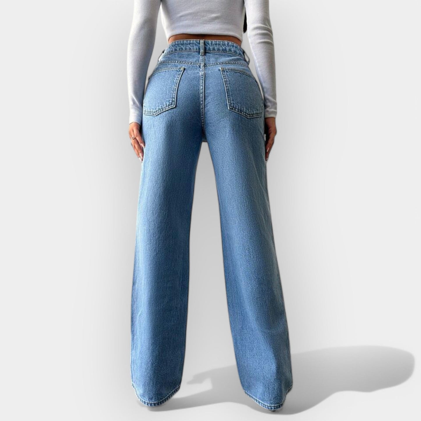 High-Waist Jeans mit weitem Schnitt