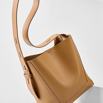 Echte Leder Crossbody & Schulter Übergroße Bucket Bag