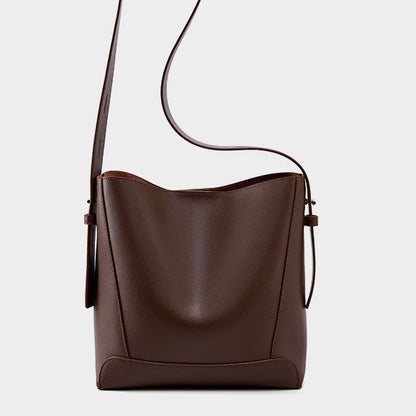 Echte Leder Crossbody- & Schulter-Übergröße Eimer Tasche