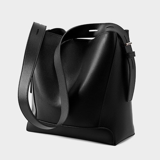 Echte Leder Crossbody- & Schulter-Übergröße Eimer Tasche