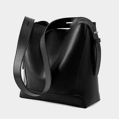 Echte Leder Crossbody- & Schulter-Übergröße Eimer Tasche