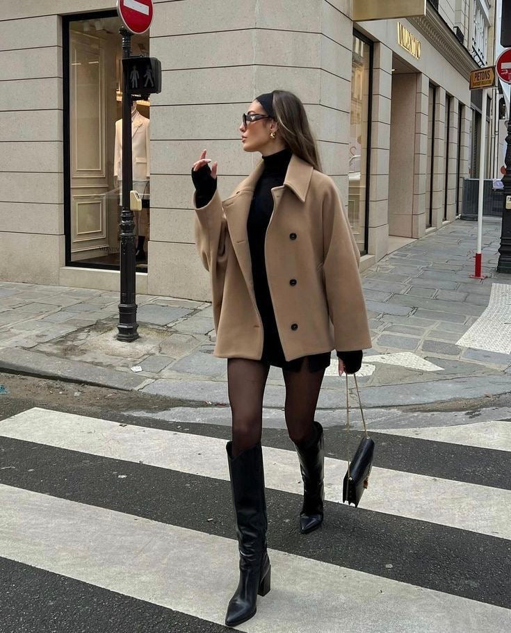 Rachel - Manteau en laine surdimensionné