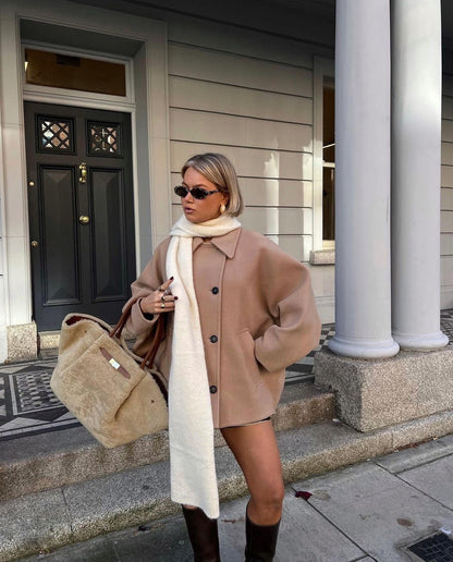 Rachel - Manteau en laine surdimensionné
