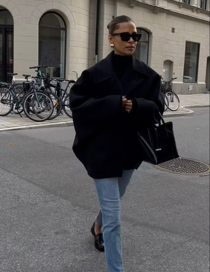 Rachel - Manteau en laine surdimensionné