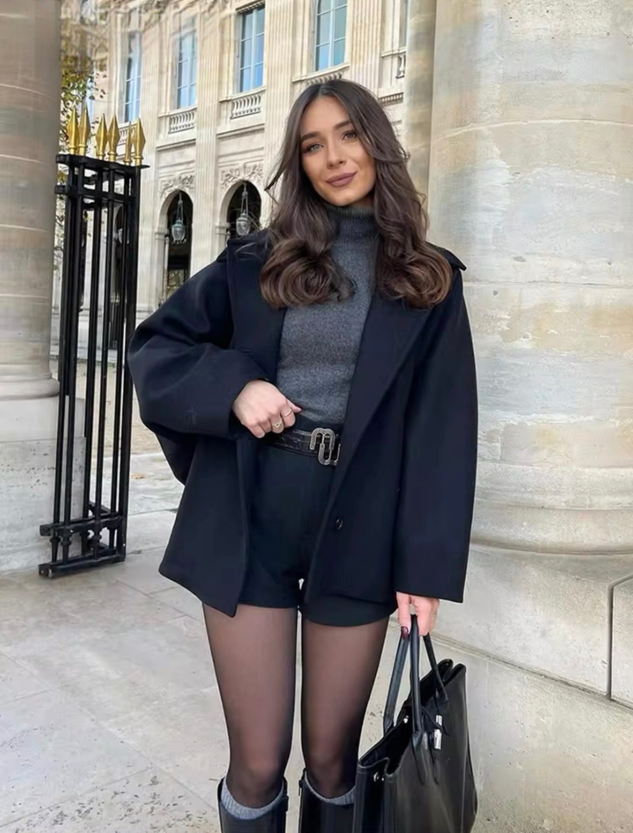 Rachel - Manteau en laine surdimensionné