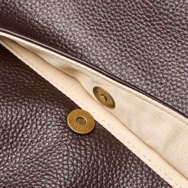 Retro Echtes Leder Weiche Minimalistische Tote Tasche