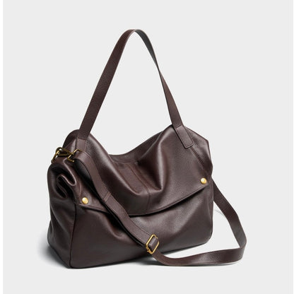 Retro Echtes Leder Weiche Minimalistische Tote Tasche