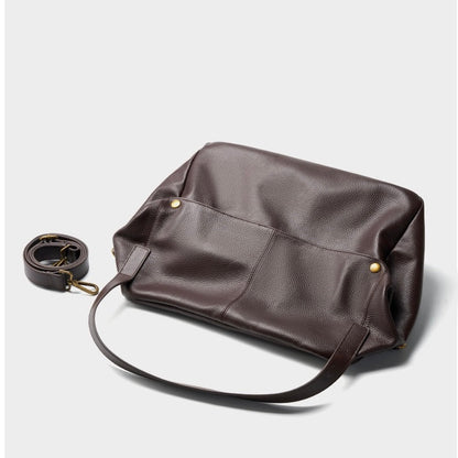 Retro Echtes Leder Weiche Minimalistische Tote Tasche