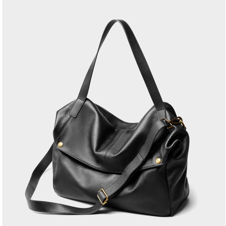 Retro Echtes Leder Weiche Minimalistische Tote Tasche