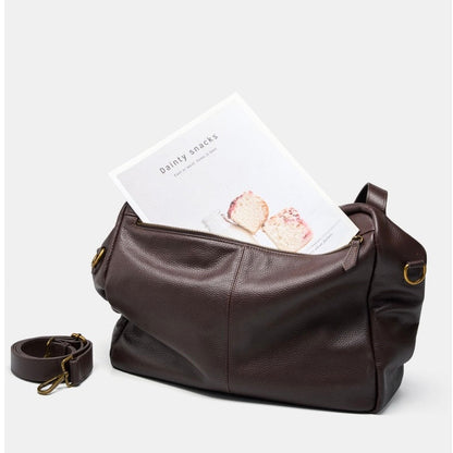 Retro Echtes Leder Weiche Minimalistische Tote Tasche