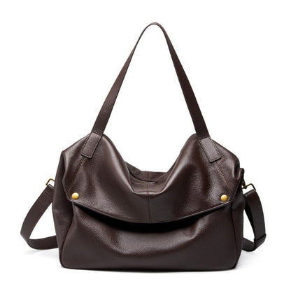 Retro Echtes Leder Weiche Minimalistische Tote Tasche