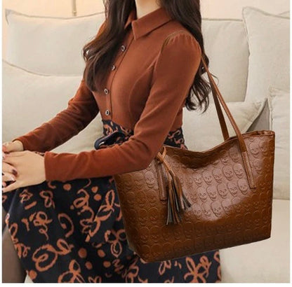 Sac à Main pour Femme à Imprimé Crâne et Grande Capacité