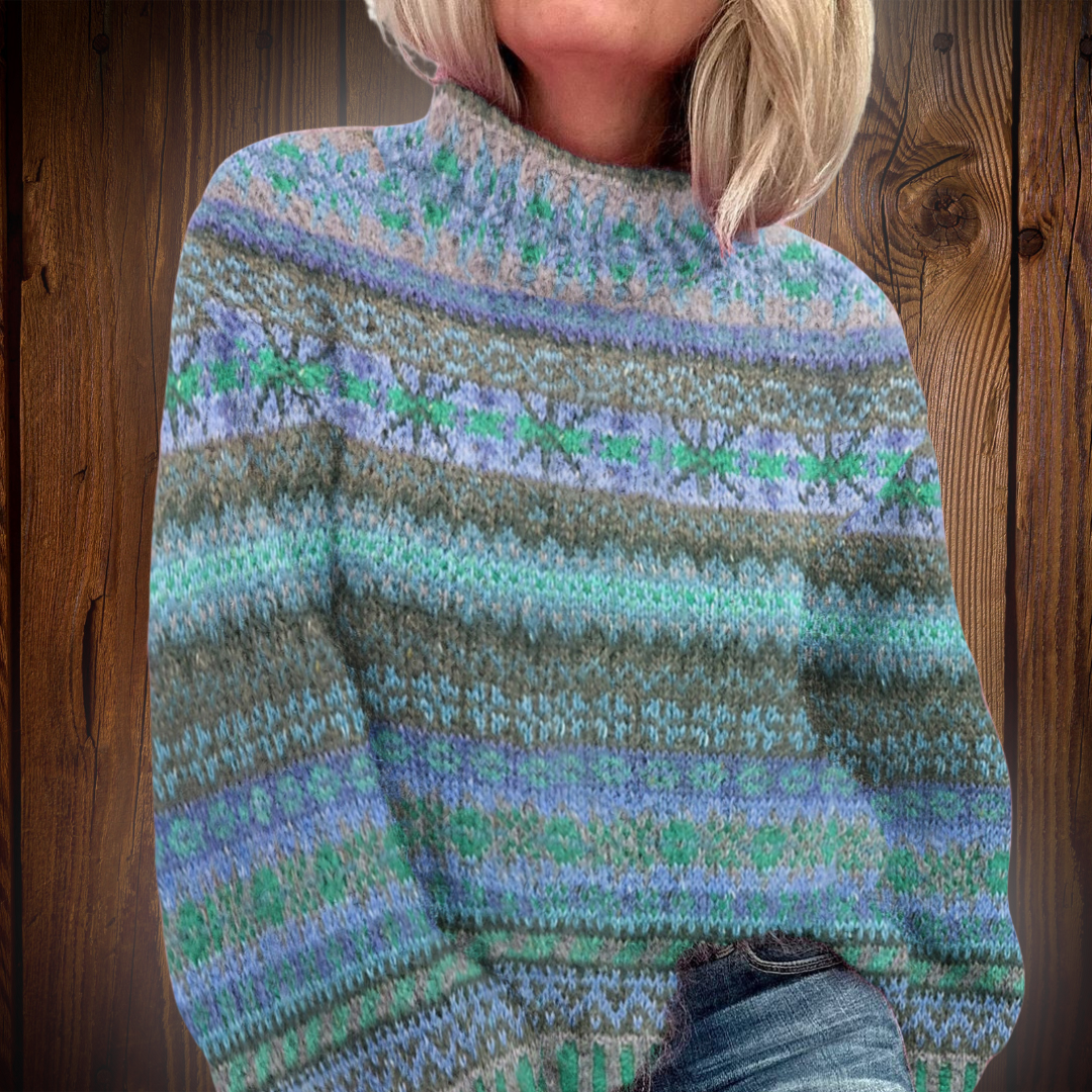 Alina - Gemütlicher Bedruckter Pullover