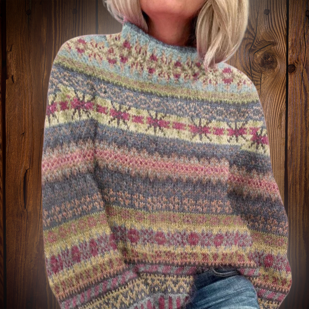 Alina - Gemütlicher Bedruckter Pullover