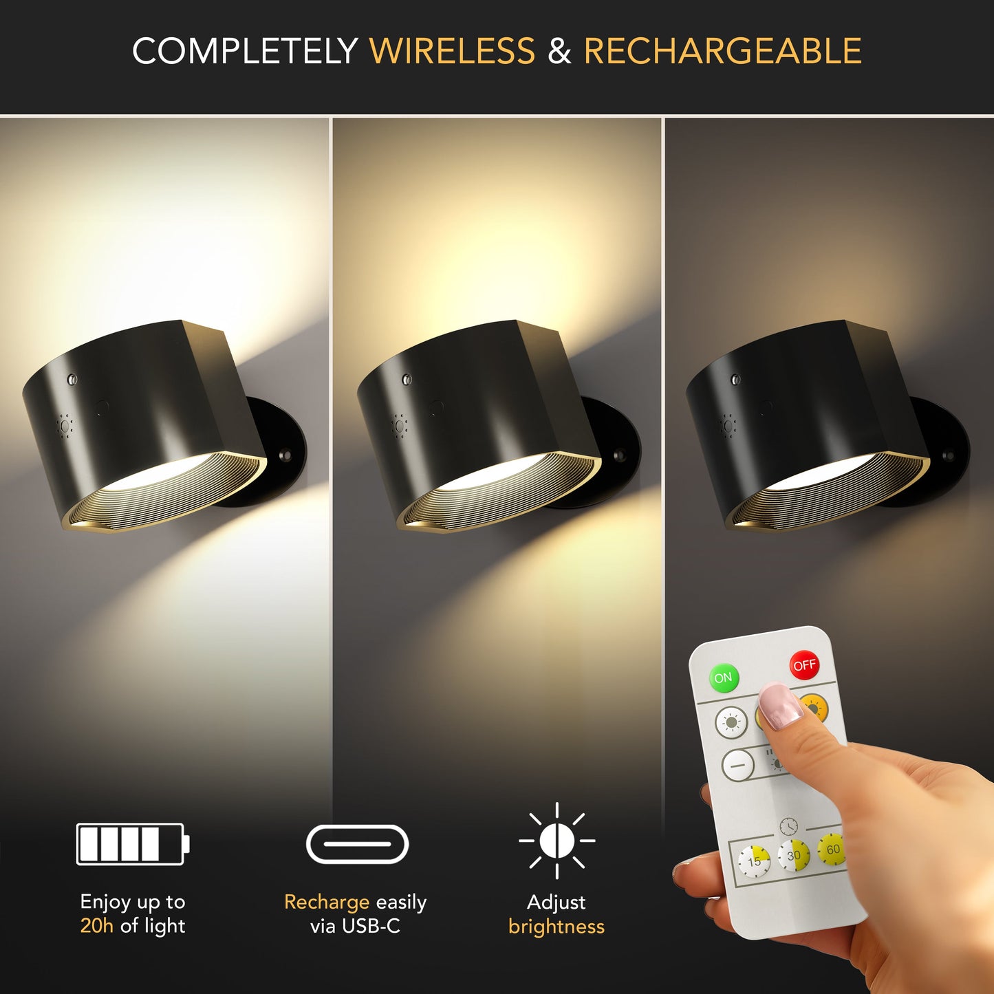 DRAHTLOSE LED-WANDLEUCHTEN
