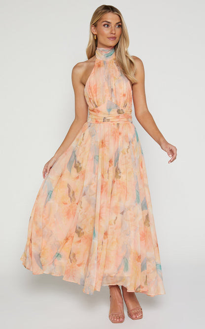 Antonella | Elegante Halternek Maxijurk