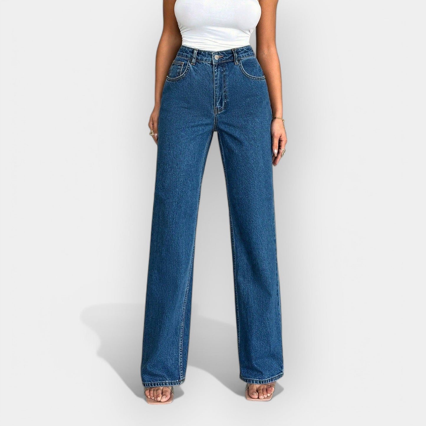 High-Waist Jeans mit weitem Schnitt