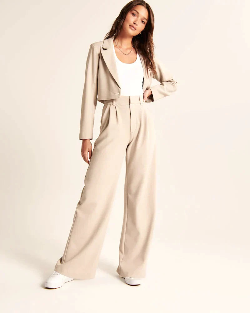 Monelle™ | Elegante Weite Stoffhose