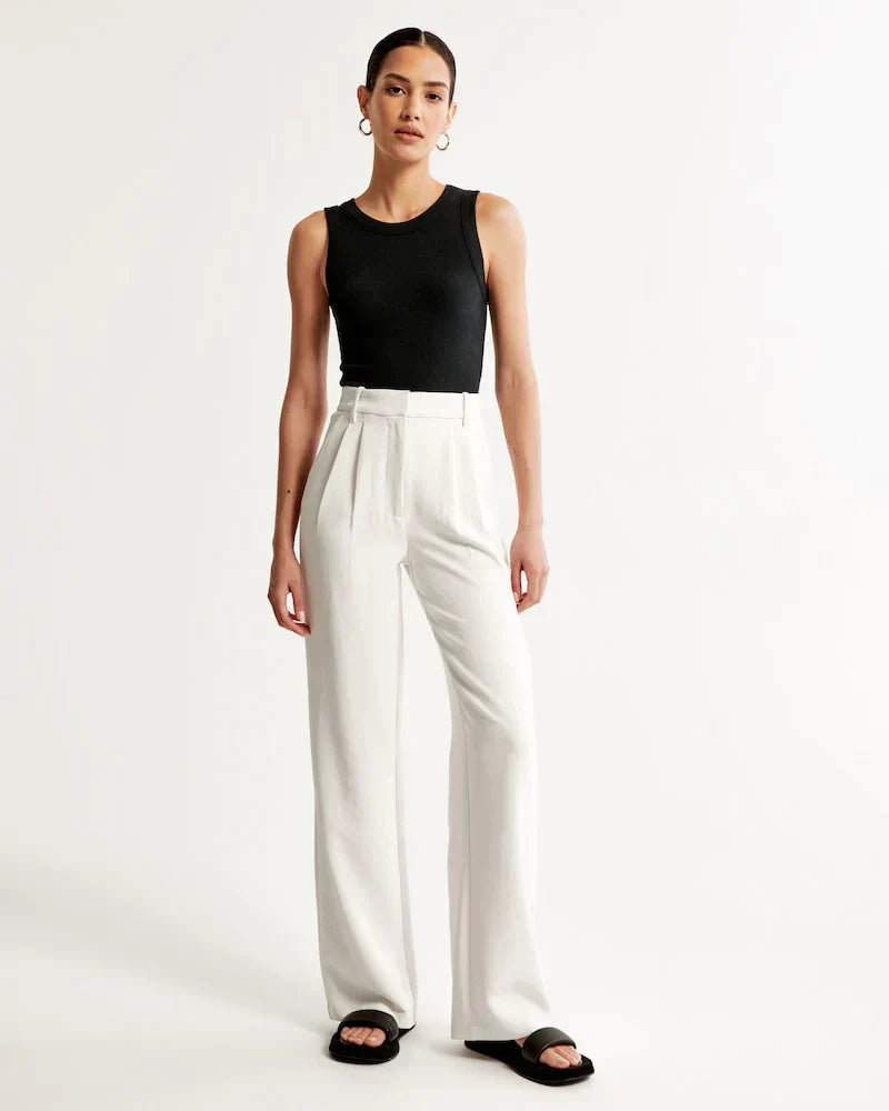 Monelle™ | Elegante Weite Stoffhose