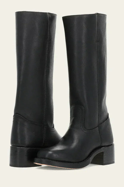 Kniehohe Stiefel mit Schmaler Passform und Strukturierter Sohle
