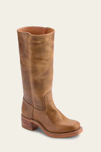 Kniehohe Stiefel mit Schmaler Passform und Strukturierter Sohle