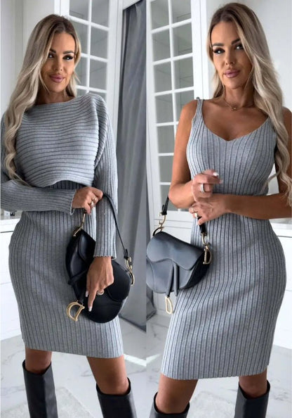 LARISSA™ – Geripptes Strick-Zweiteiler-Set