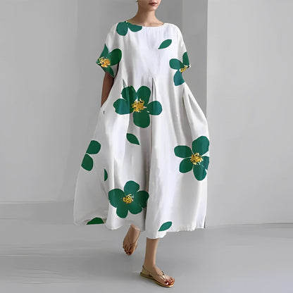 Daisy - Retro Grote Swing Losse Maxi Jurk