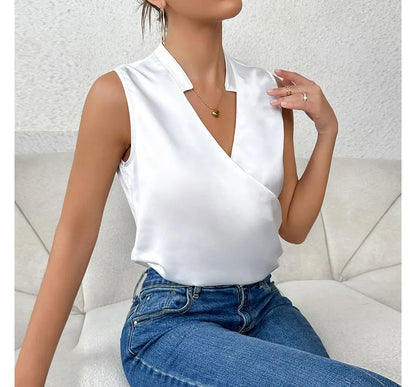 Madisyn | Elegant effen mouwloos topje