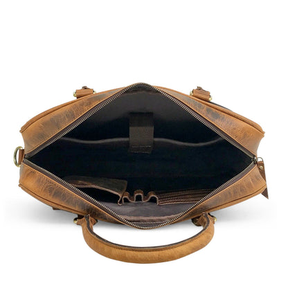 Jäger Brown Leather Laptop Bag