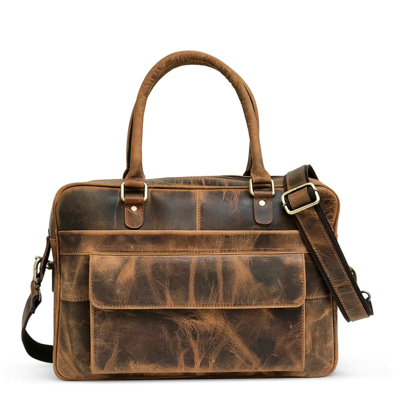Jäger Brown Leather Laptop Bag