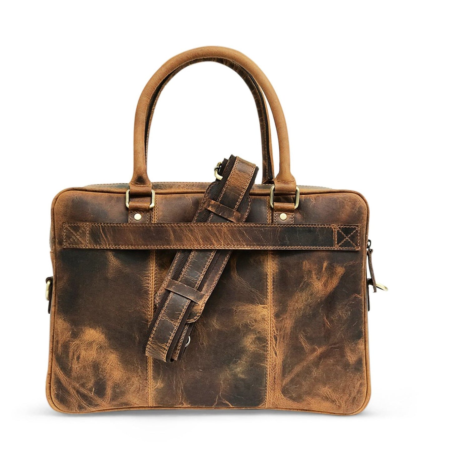 Jäger Brown Leather Laptop Bag