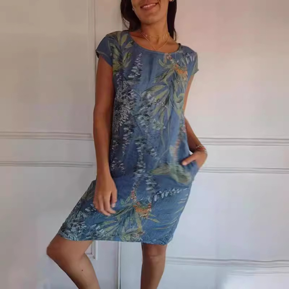 Marije | Comfortabele Jurk met Ronde Hals