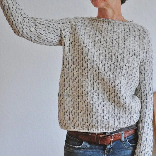 MARNIE | KLASSISCHER RUNDHALS-PULLOVER MIT ELEGANTER BAUCHABDECKUNG