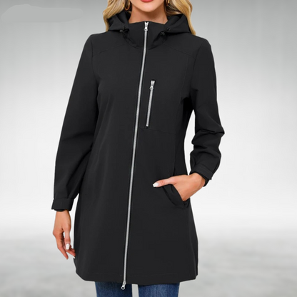 Izza | Waterdichte lange jas voor dames