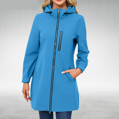 Izza | Waterdichte lange jas voor dames