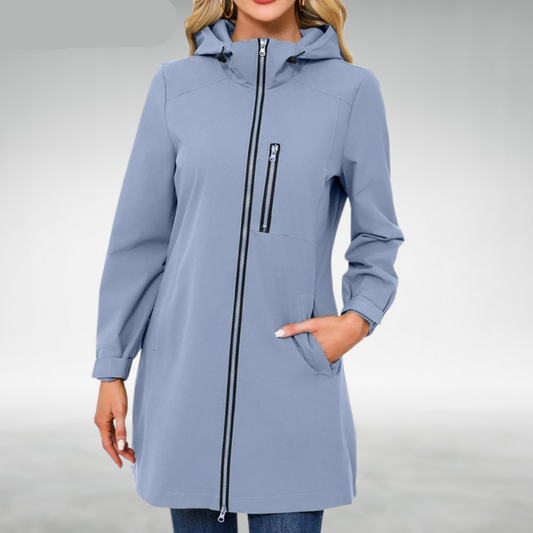 Izza | Waterdichte lange jas voor dames