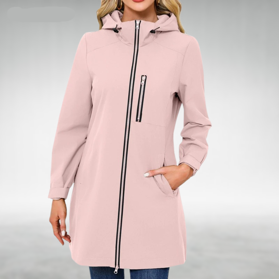 Izza | Waterdichte lange jas voor dames