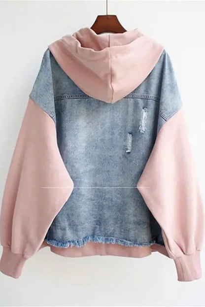 Dual-Tone Denim Jacke