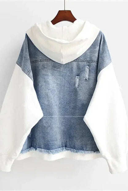 Dual-Tone Denim Jacke