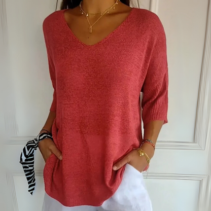 Aida | Lichtgewicht shirt met V-hals