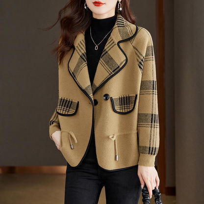 Moira Plaid Wrap Jacket
