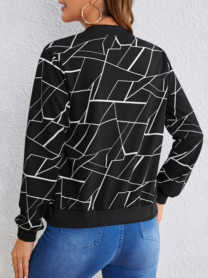 MILA™ | Jas met artistiek patroon en ritssluiting